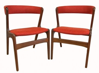 Four Kai Kristiansen teak dining chairs